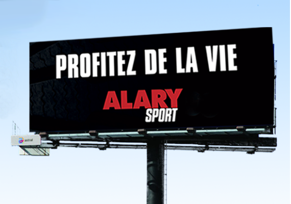 Custom music for radio ad for Alary Sport